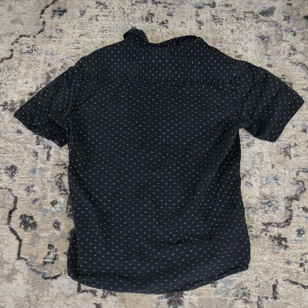Native Code Short Sleeve Button Up Shirt Black Pr… - image 5